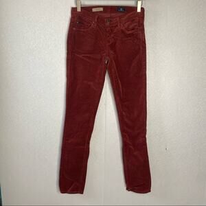 AG Adriano Goldshmied The Stevie Slim Straight Corduroy Pants Size 25R